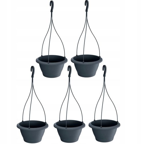  Prosperplast virágcserép 14,5 cm x 27 x 14,5 cm átmérő 27 cm műanyag fekete