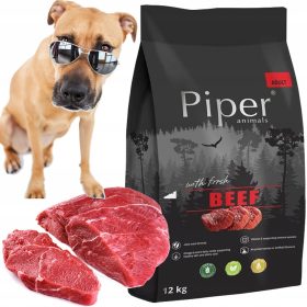    PIPER FRESH MARHAHÚS 12kg FRISS és SZÁRÍTOTT MARHAHÚS SZÁRAZ KUTYATELE