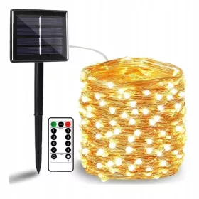   SOLAR GARLAND WIRE KERTI LÁMPÁK KARÁCSONYFA DÍSZ 1000 LED TÁVIRÁNYÍTÓ
