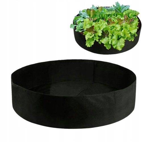  Virágcserép 55 cm x 55 x 20 cm átmérő 55 cm tisztított geotextília) fekete