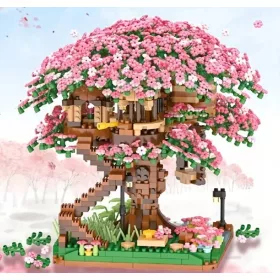    Mini BONSAI blokkok, SAKURA fa, CSERESZNYVIRÁG, Faház, 2028 db