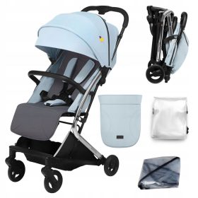    MIKKELI önbehajtható könnyű babakocsi + Esővédő a babakocsihoz