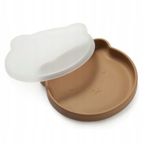    Retter Brun szilikon tányér fedéllel és csúszásgátló tapadókoronggal, 400 ml
