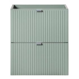    Luminoso 50 cm-es zsályás barázdált MDF fürdőszobai szekrény a mosogató alatt