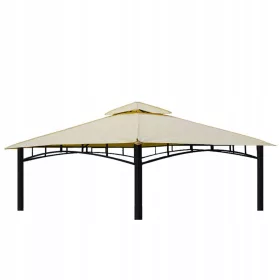  Burkolattető pavilon kerti sátor 3x3 bézs