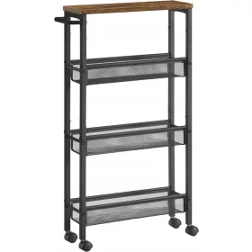    Kocsi 4 szintes konyhai kocsi keskeny süllyesztett polc kerekeken tetőtéri polc + E1 AMAZON FLAP KARTON 300x230x100mm 20db