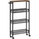  Kocsi 4 szintes konyhai kocsi keskeny süllyesztett polc kerekeken tetőtéri polc + E1 AMAZON FLAP KARTON 300x230x100mm 20db