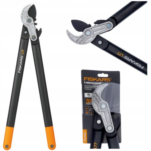  Fiskars KÉZI OLLÓ Kétkezes üllőmetsző PowerGear (L) L77