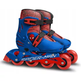  Stamp Spiderman görkorcsolya, 30-33 méret, kék és piros