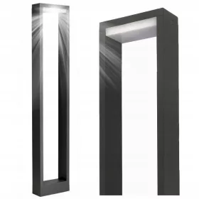    Téglalap alakú SuperLED világítóoszlop beépített LED-forrással, 60 cm, fekete
