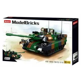    Sluban Model Bricks B0839 Leopard Tank 766 db + "Super Bricks Constructor" tanúsítvány