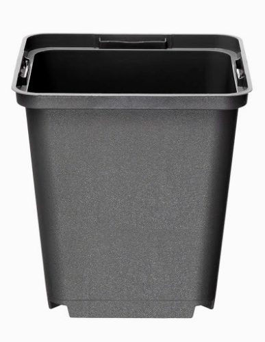  Airpress virágcserép 9 cm x 9 x 9 cm, átmérője 6,5 cm, fekete műanyag
