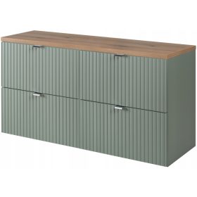    GREEN mosdó szekrény 100 cm TÖLGY PULCS VONÁLT ELŐ 4 MDF fiók