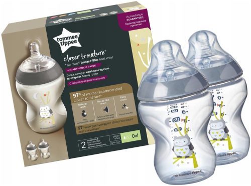  Tommee Tipee bagolyüvegek 2x260 ml