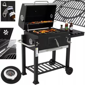    KERTI SZÉN GRILL NAGY BBQ öntöttvas Rács PRIMAVEO MAJESTAT + Szőnyeg