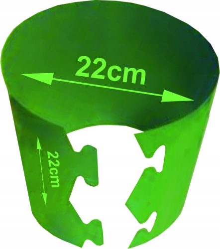  12× erős és tartós csíptetős cserepek zöldségtermesztéshez 22x22 / 8,86L *zöld*