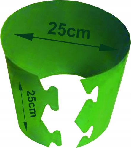  10× erős és tartós csíptetős cserepek zöldségtermesztéshez 25x25 / 12,27 L *zöld*