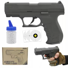    WALTHER METAL GUN REPLICA IMMITÁCIÓ ASG FÉM RÖVID SZABAD GOLYÓK