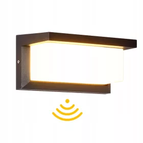    Powerbang fekete kerti fali lámpa, beépített 18 W-os LED forrás