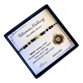    STYLOVI Queen's Talisman karkötő: fekete turmalin, aranyozott AU585