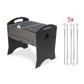    Faszén grill RÉSZTEL! KOMIN-EXPERT 40 x 35 cm SZILÁRD POLÓK