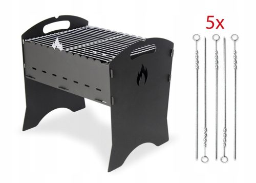  Faszén grill RÉSZTEL! KOMIN-EXPERT 40 x 35 cm SZILÁRD POLÓK
