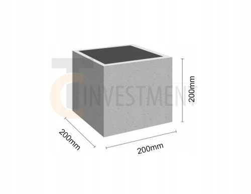  TC Investment virágcserép 20 cm x 20 x 20 cm beton