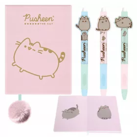    Notebook A5 St. Majewski Pusheen Shades of green + 3× Pusheen automata törölhető toll 1 db