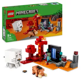    LEGO MAINECRAFT NETHER PORTÁL LEMERÜLÉS LÁVA FIGURS JÁTÉK