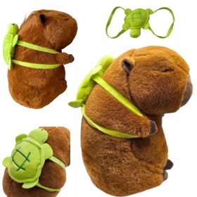    PLÜS CAPYBARA JÁTÉK HÁTIZSÁVAL 23 CM PLÜS TEKNŐSJÁTÉKAL