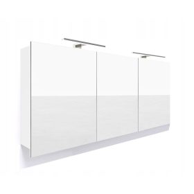    FÜRDŐSZOBAI SZEKRÉNY TÜKÖRVEL ÉS LED VILÁGÍTÁSSAL TÜKRÖS SZEKRÉNY 150 - FEHÉR