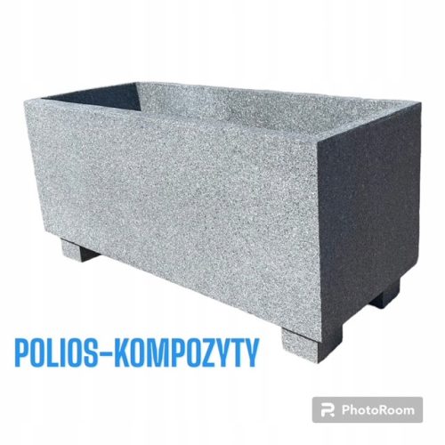  Poliosz-kompozit virágcserép 80 cm x 60 x 67 cm, többszínű polimer beton