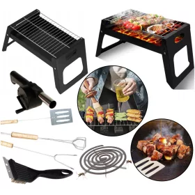    ÖSSZEHAJTHATÓ TURISZTÁS Grill kempingezéshez BBQ HORDOZHATÓ SZÉN KERTI KEMPINGEZÉSRE