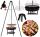  Függesztett faszén Grill Fire Pit Kerti Állvány Tábortűz + Fúvó INGYENES