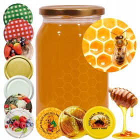    48 x ÜVEG ÜVEG 900 ml ELŐKÉSZÍTŐ ÜVEGEK MÉZES Uborka KOMPOTT EPER