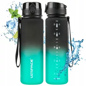    VIZES PALACK MOTIVÁCIÓS MÉRŐVEL 1L TRITÁN BPA MENTES FEKETE-ZÖLD