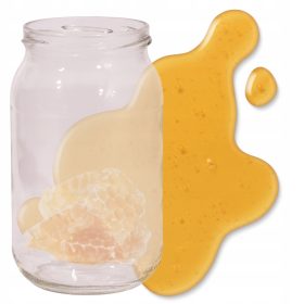    24x Mézes tégely befőttekhez, 900 ml, 82 mm-es kupak, kompóthoz, uborkához, gyümölcshöz