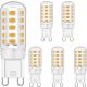  G9 5 W-os LED izzók, halogén izzó csere, 5 db meleg fehér