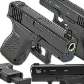    Skleplolki Glock 43 fekete golyós pisztoly + GOLYÓK GRÁNÁD LŐSZERHEZ 800 DB