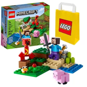    LEGO Minecraft 1669123 LEGO Minecraft Creeper Ambush + LEGO Papírtáska 6315786 Sárga 24x8x18 cm