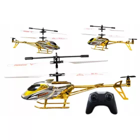    Távirányítós RC HELIKOPTER távirányítóval, LED drónnal, arany színben