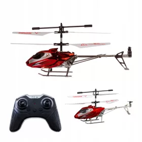    Távirányítós RC HELICOPTER piros LED-es drón távirányítóval