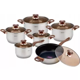  Kinghoff Jumbo edénykészlet, rozsdamentes acél, 12 db.