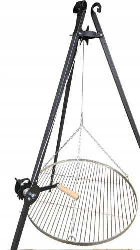  Garden Tripod Grill 185 cm-es rozsdamentes acél rács állítható orsó