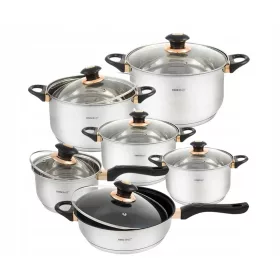  Kinghoff edénykészlet, rozsdamentes acél, 12 db.