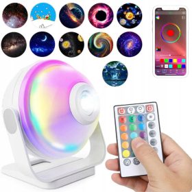    SMART PLANETARIUM STARS PROJEKTOR RGBW ÉJSZAKAI LÁMPA BT HANGSZÓRÓ APP TÁVIRÁNYÍTÓ