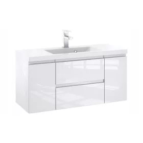    FÜRDŐSZOBAI SZEKRÉNY BANK 100 CM D FEHÉR LAKKOZÁS POLGÁRMARÁSSAL