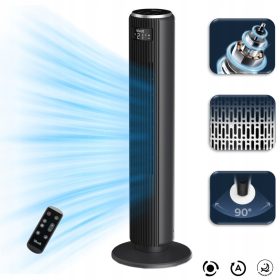    Levoit TempSense 36 Pro Tower Fan fekete oszlopos ventilátor