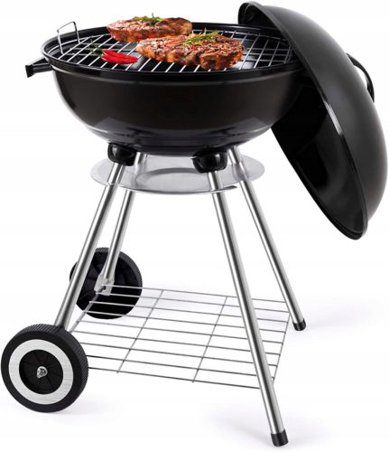  BBQ Grill TEXAS KETTLE Kerti Faszén Brikett Grill Zárt fedelű polc