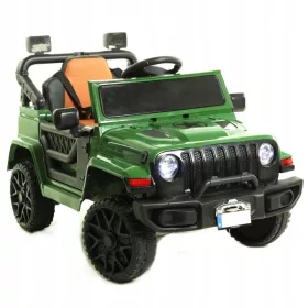    Elemes autó gyerekeknek 4x4 bőr távirányító CAR-JSX-1-GREEN